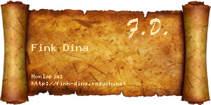 Fink Dina névjegykártya